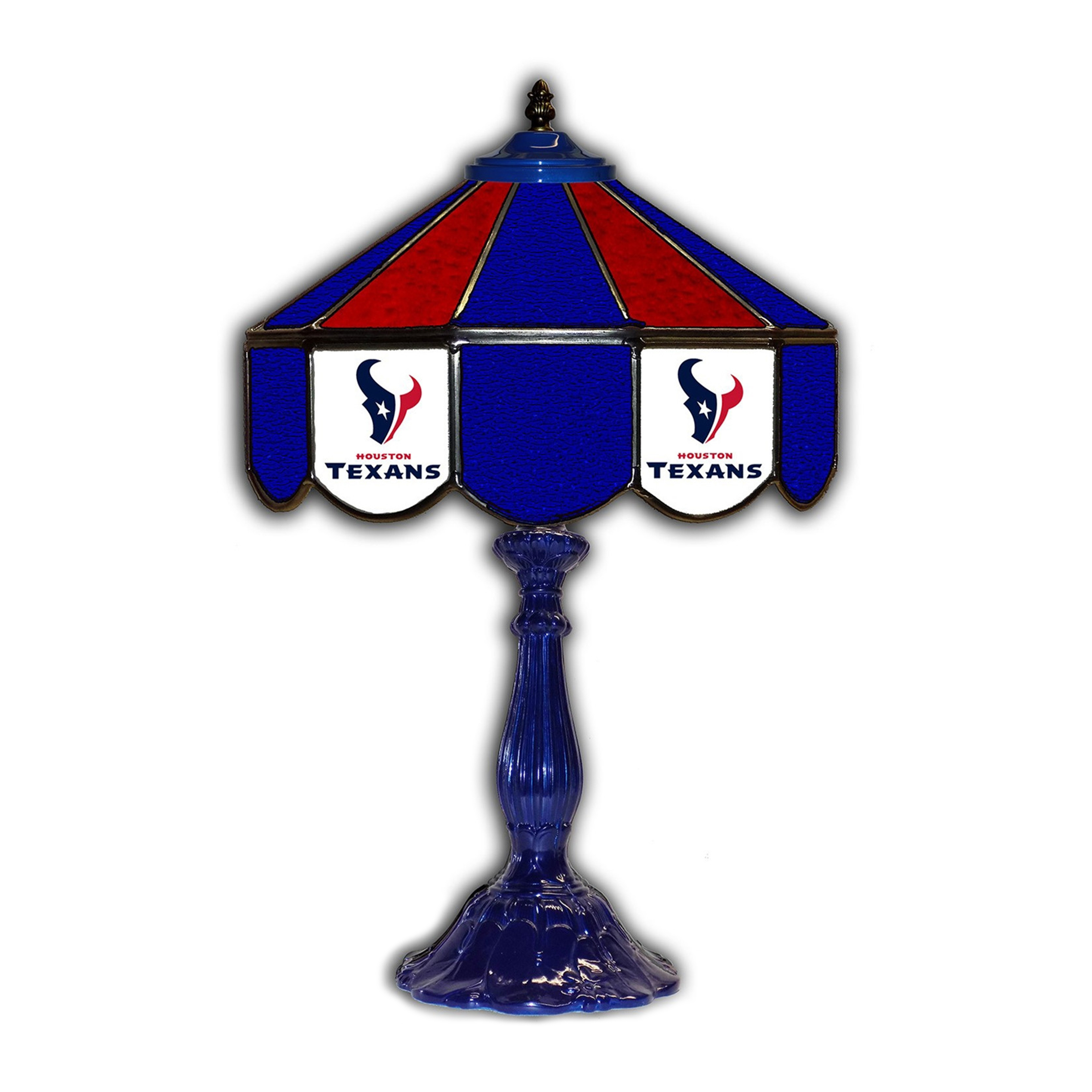 houston texans tiffany style 21 inch glass table lamp