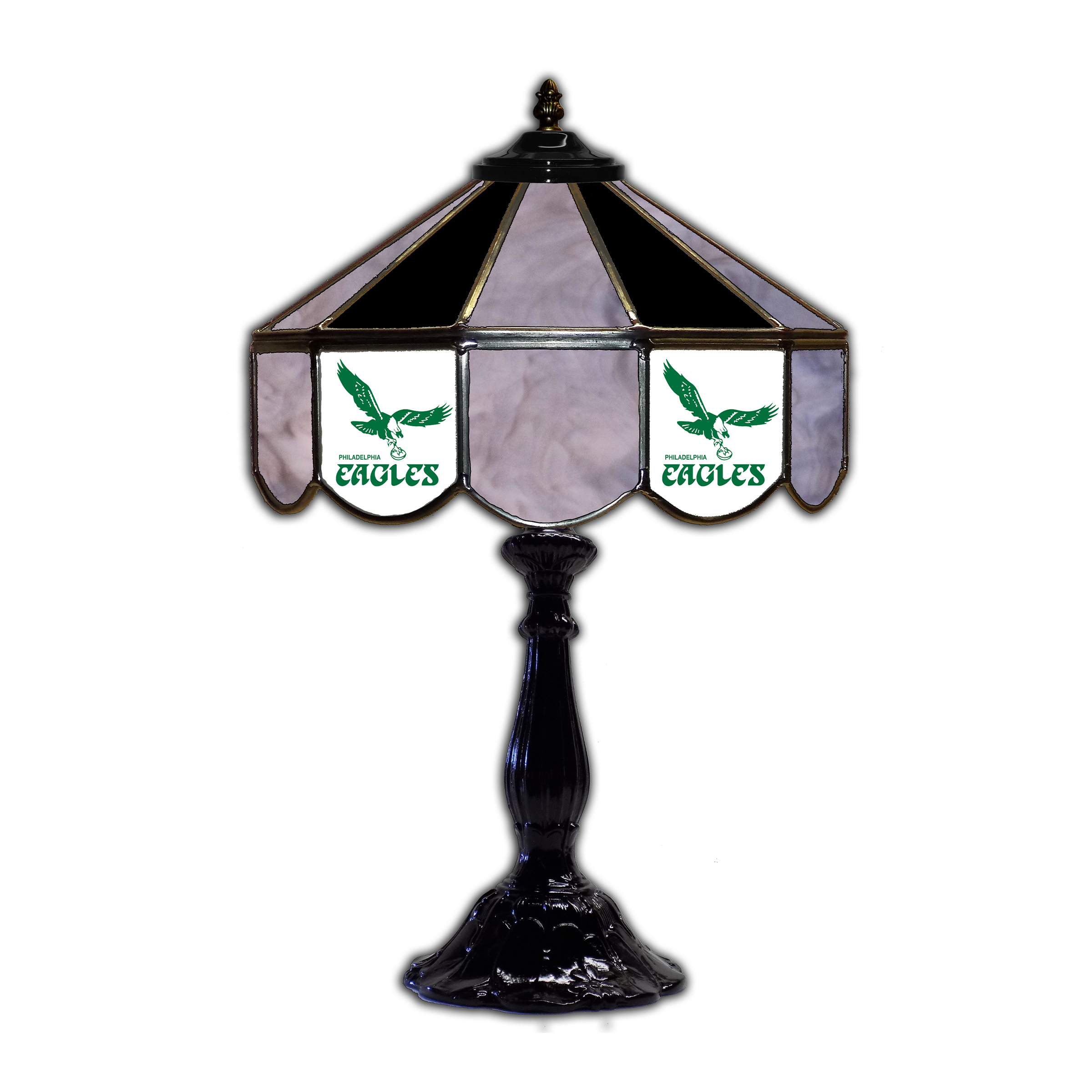 vintage philadelphia eagles tiffany style 21 inch glass table lamp
