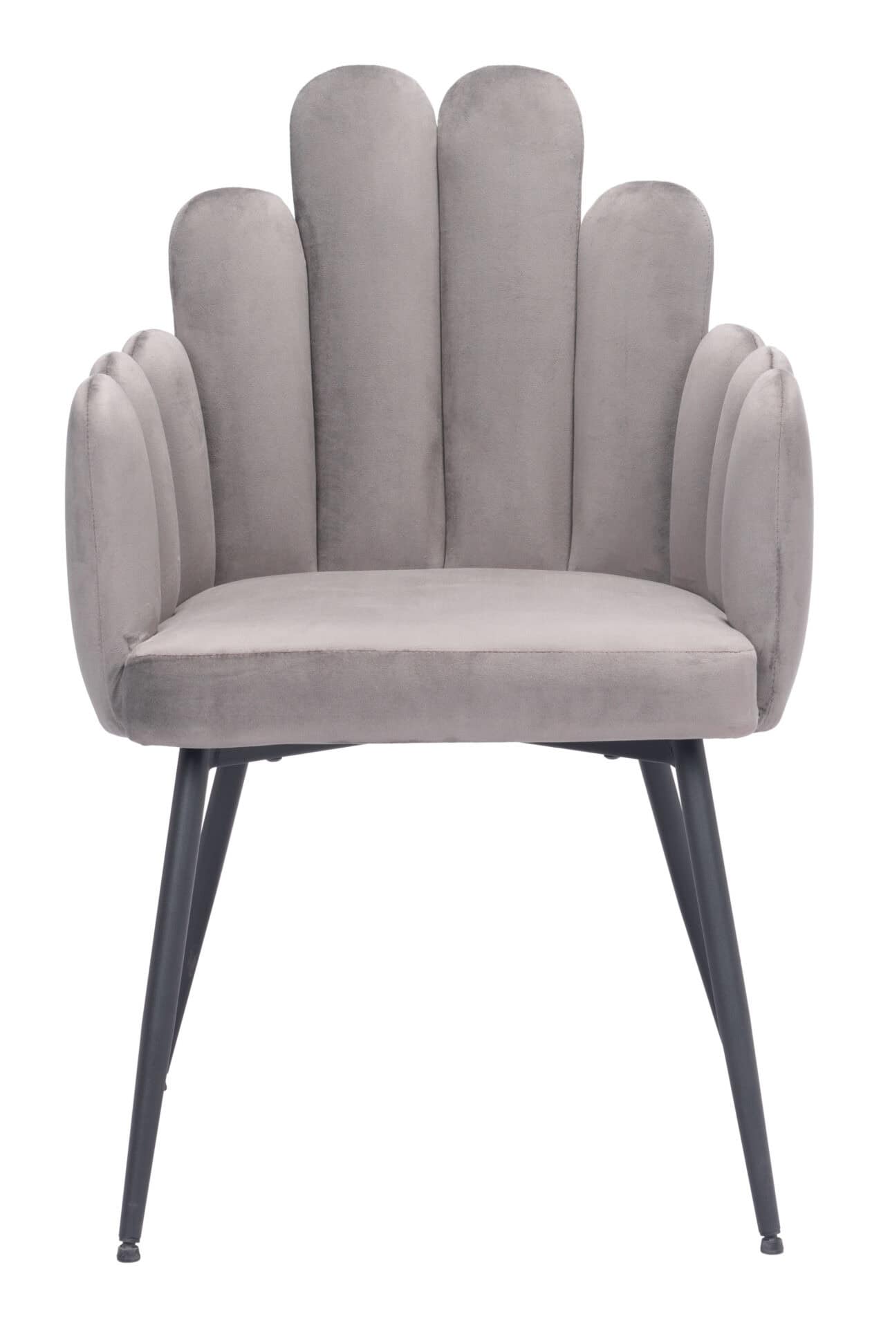 Velvet Dining Chair with Steel Frame and Armrest Support (Set of 2) 5 Velvet Dining Chair with Steel Frame and Armrest Support (Set of 2) - Image 5