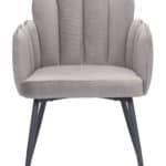 Velvet Dining Chair with Steel Frame and Armrest Support (Set of 2) 14 Velvet Dining Chair with Steel Frame and Armrest Support (Set of 2)