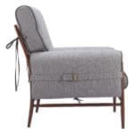 Gray Contemporary Accent Chair with Padded Armrests and Steel Frame 9 Gray Contemporary Accent Chair with Padded Armrests and Steel Frame