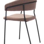 Mid-Century Modern Shearling Dining Chair with Armrests Brown (Set of 2) 19 Mid-Century Modern Shearling Dining Chair with Armrests Brown (Set of 2)