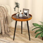 Handmade Round End Table with Sea Shell and Resin Finish 8 Handmade Round End Table with Sea Shell and Resin Finish