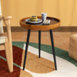 Handmade Round End Table with Sea Shell and Resin Finish 9 Handmade Round End Table with Sea Shell and Resin Finish