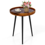 Handmade Round End Table with Sea Shell and Resin Finish 11 Handmade Round End Table with Sea Shell and Resin Finish