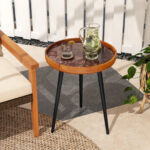 Handmade Round End Table with Sea Shell and Resin Finish 13 Handmade Round End Table with Sea Shell and Resin Finish