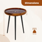 Handmade Round End Table with Sea Shell and Resin Finish 12 Handmade Round End Table with Sea Shell and Resin Finish