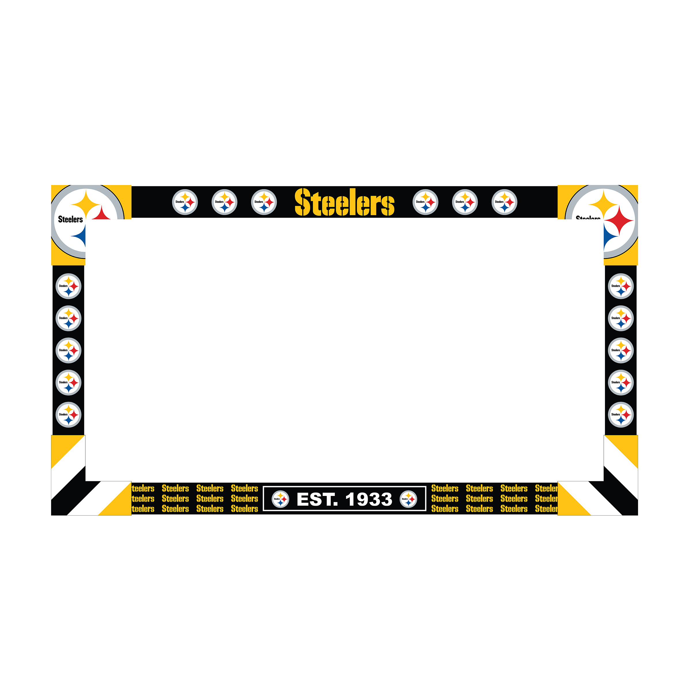 pittsburgh steelers 40-50 inch adjustable tv frame