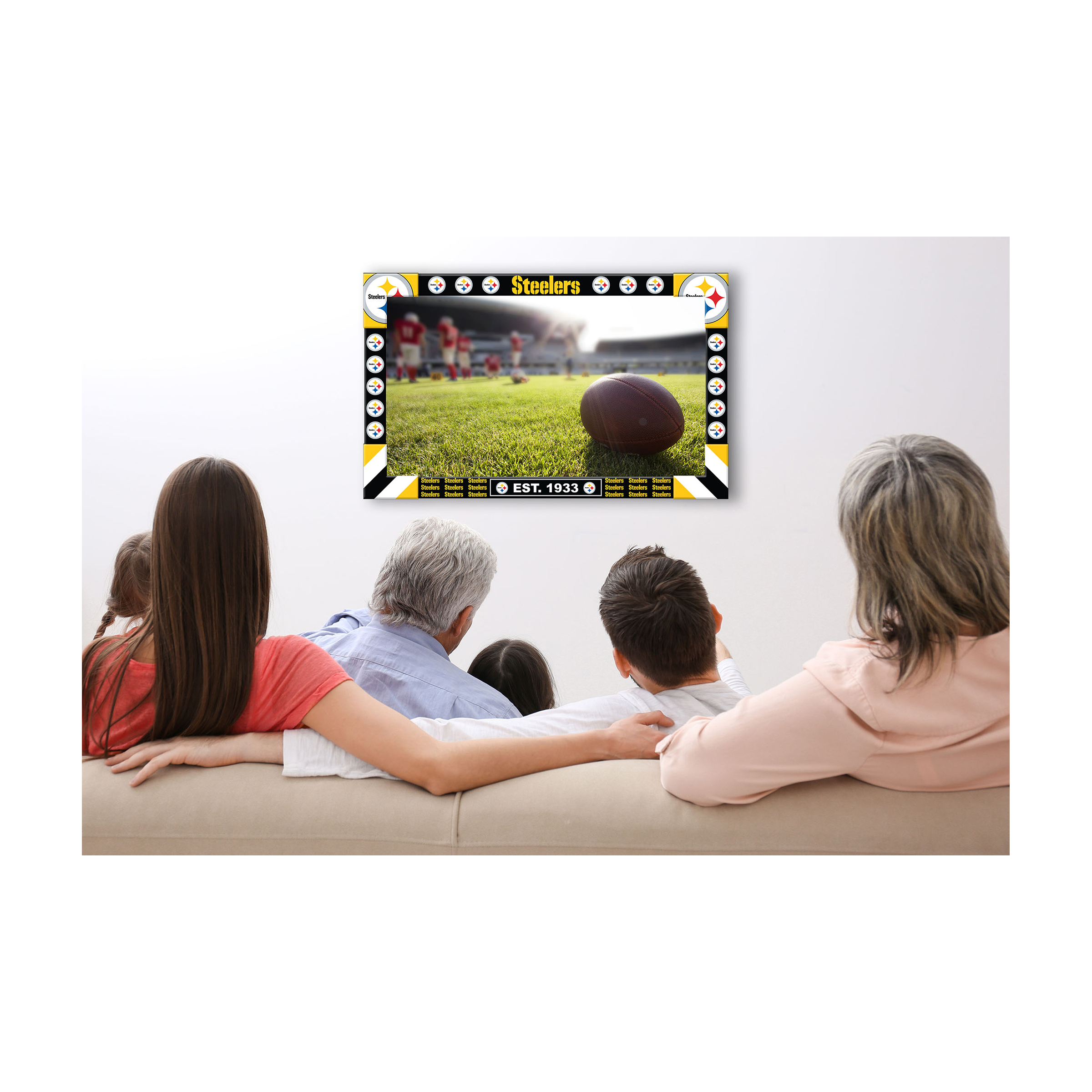 pittsburgh steelers 40-50 inch adjustable tv frame