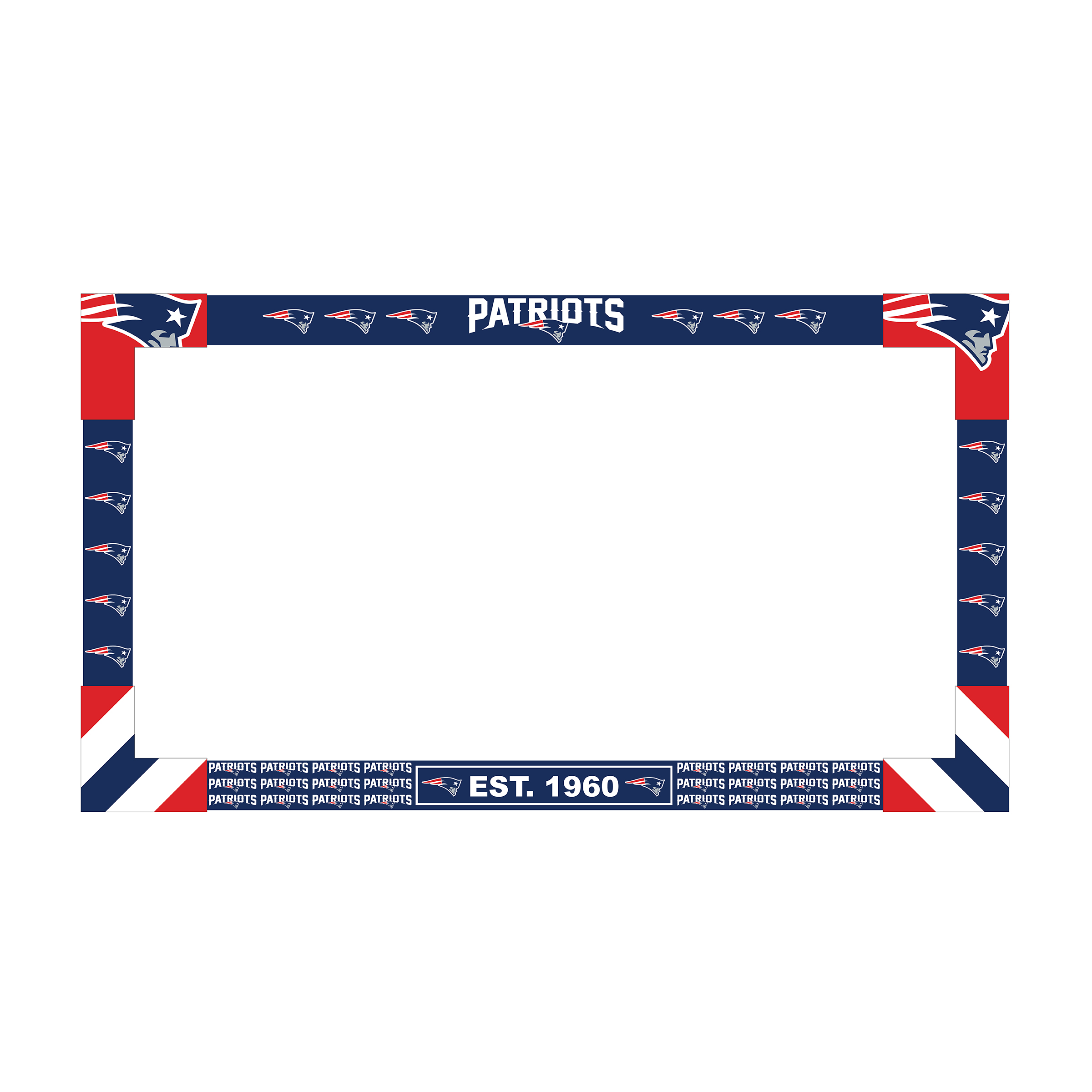new england patriots 40-50 inch adjustable tv frame