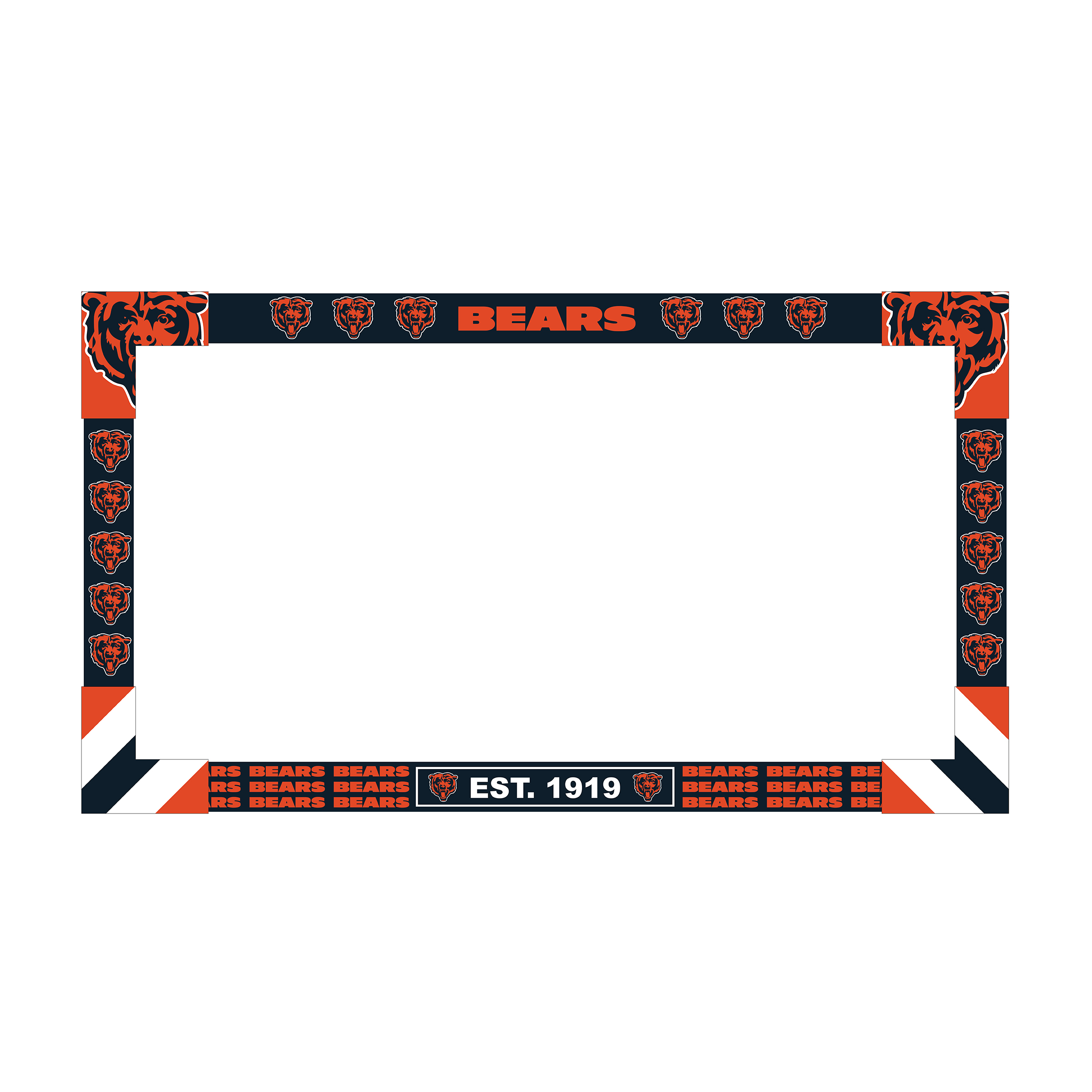 chic bears nfl officially licensed adjustable 40-50 inch tv frame