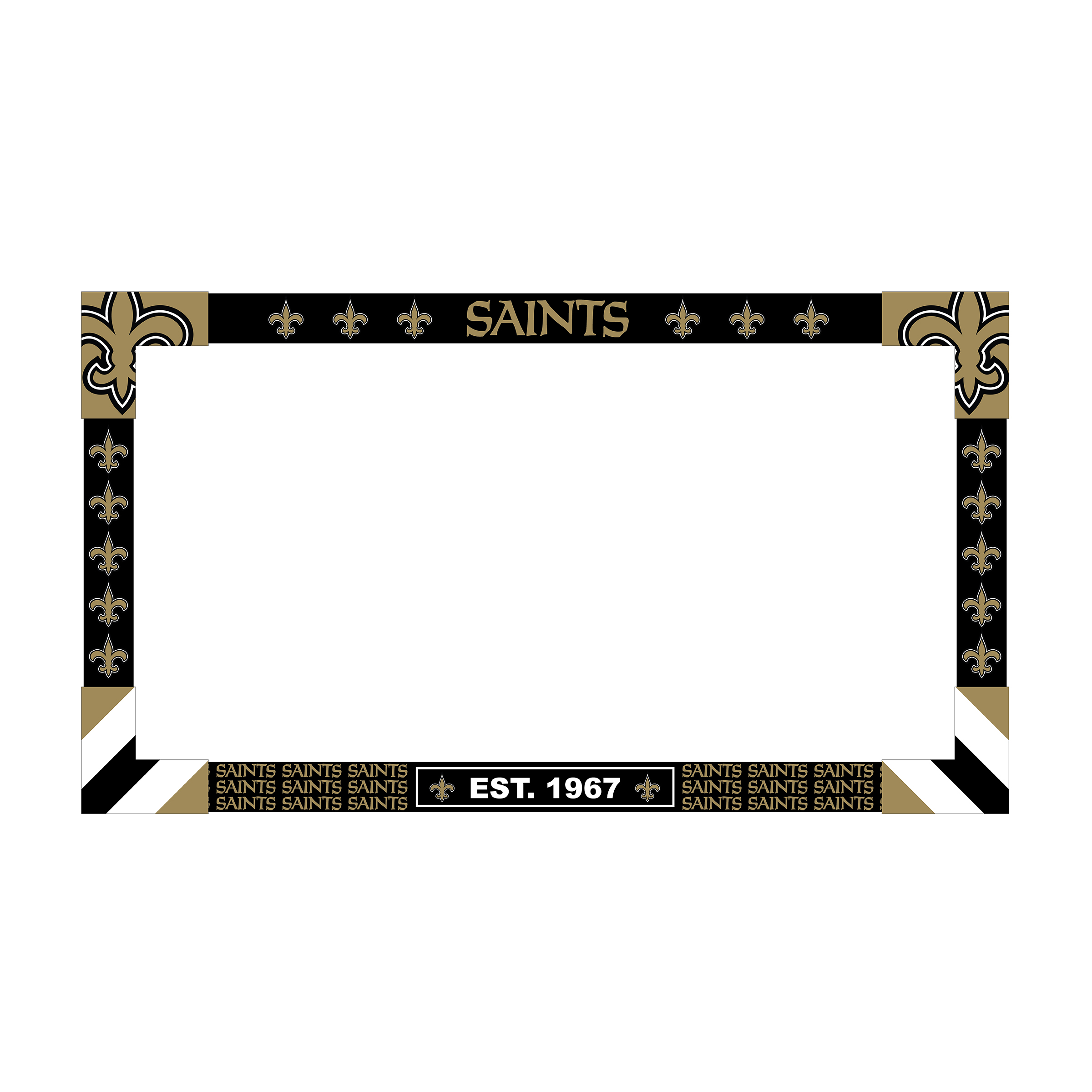 new orleans saints 40-50 inch adjustable tv frame