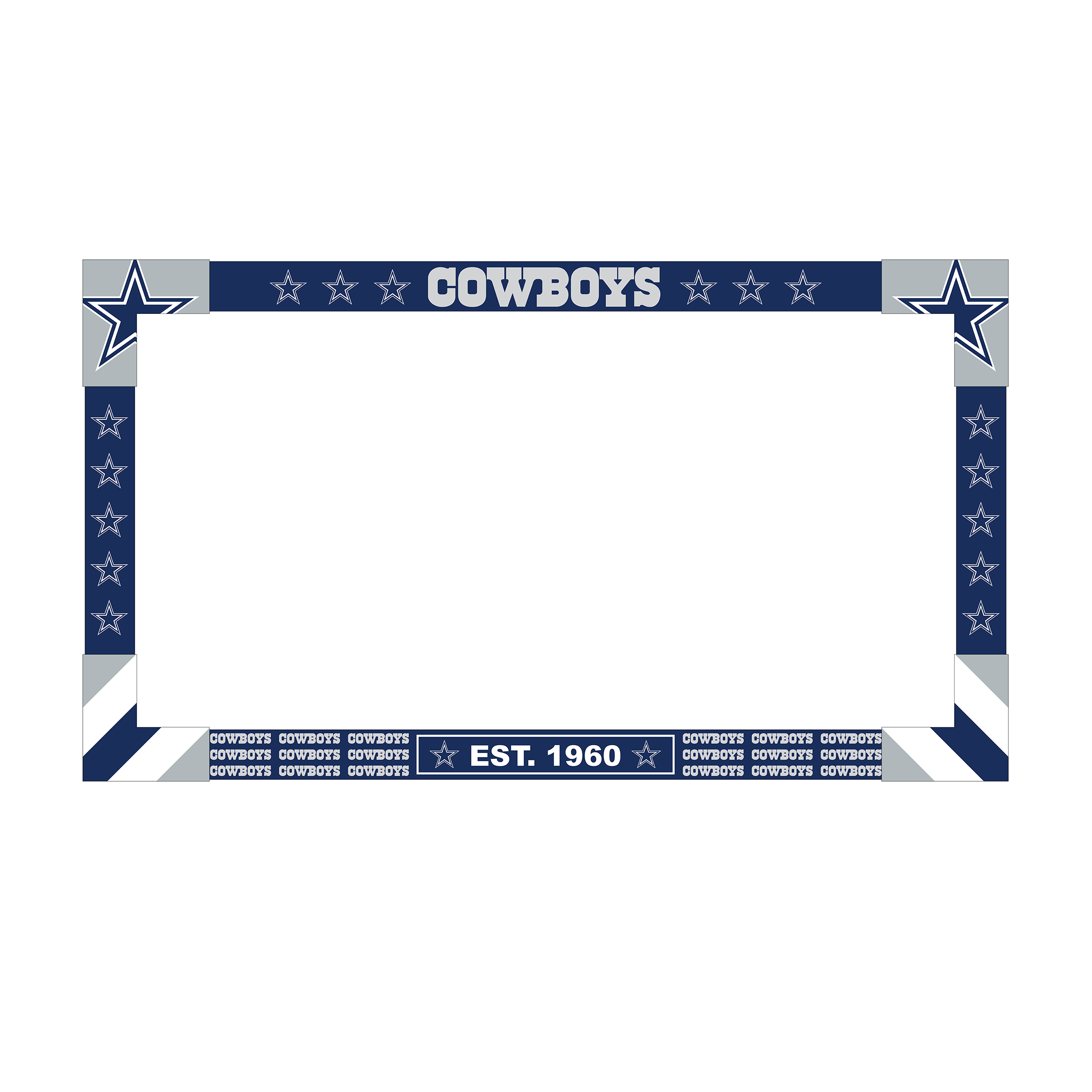 dallas cowboys adjustable monitor frame 18 to 30 inch
