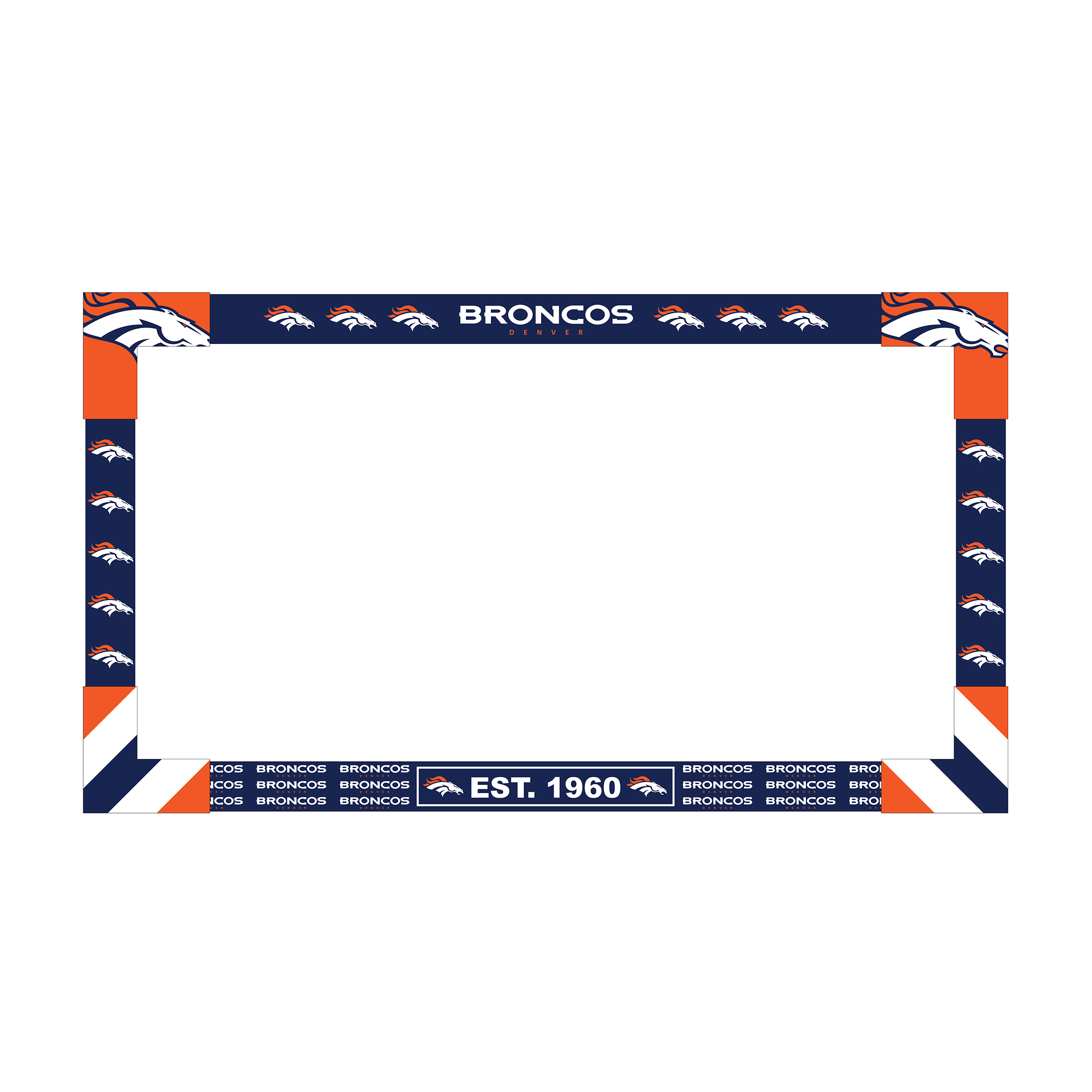 denver broncos adjustable monitor frame 18 to 30 inch