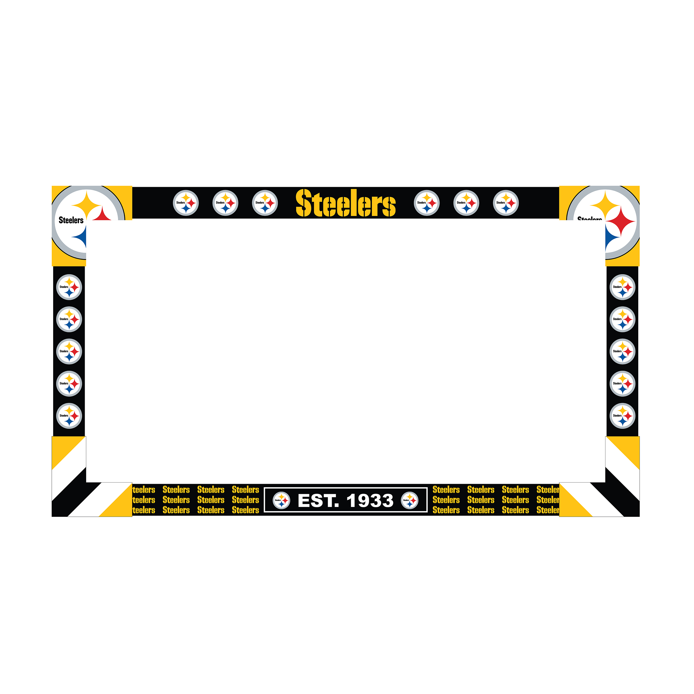 pittsburgh steelers 18-30 inch adjustable big game monitor frame
