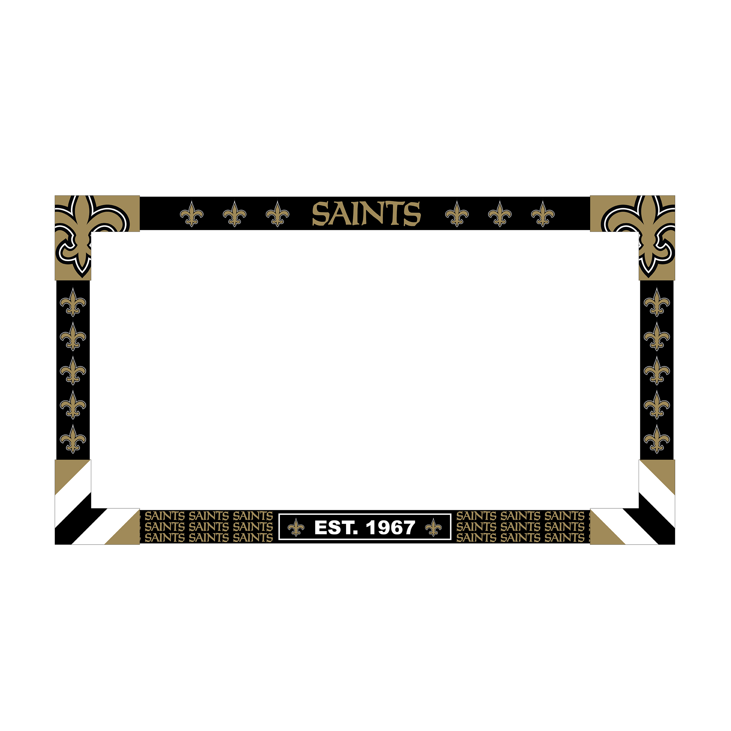 new orleans saints adjustable monitor frame 18 to 30 inch