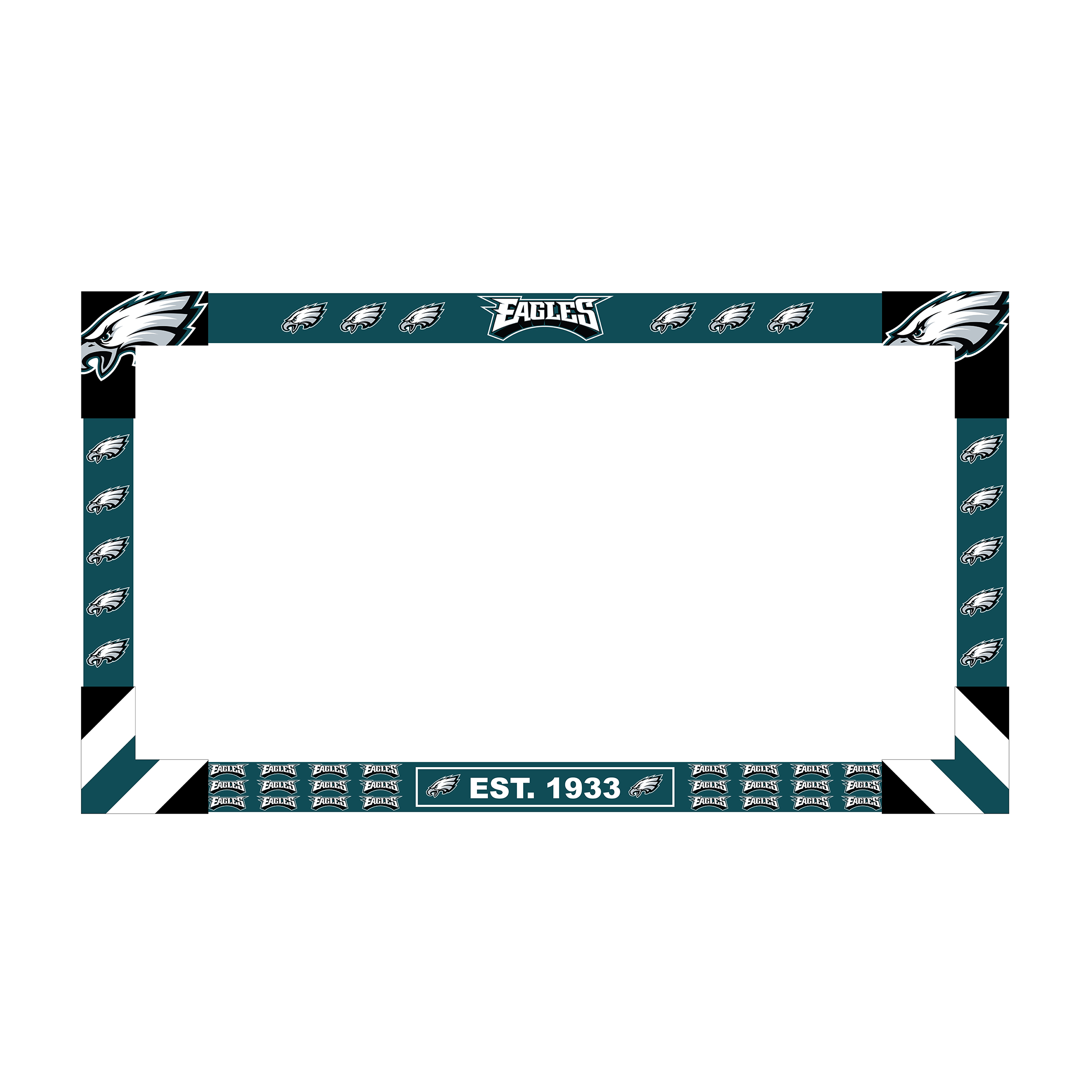 philadelphia eagles adjustable 18-30 inch monitor frame