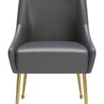 Gray & Gold Upholstered Armchair with Cushion and Metal Legs 14 Gray & Gold Upholstered Armchair with Cushion and Metal Legs
