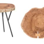 Reclaimed Acacia Wood and Steel Boho-Chic Accent Table 17 Reclaimed Acacia Wood and Steel Boho-Chic Accent Table