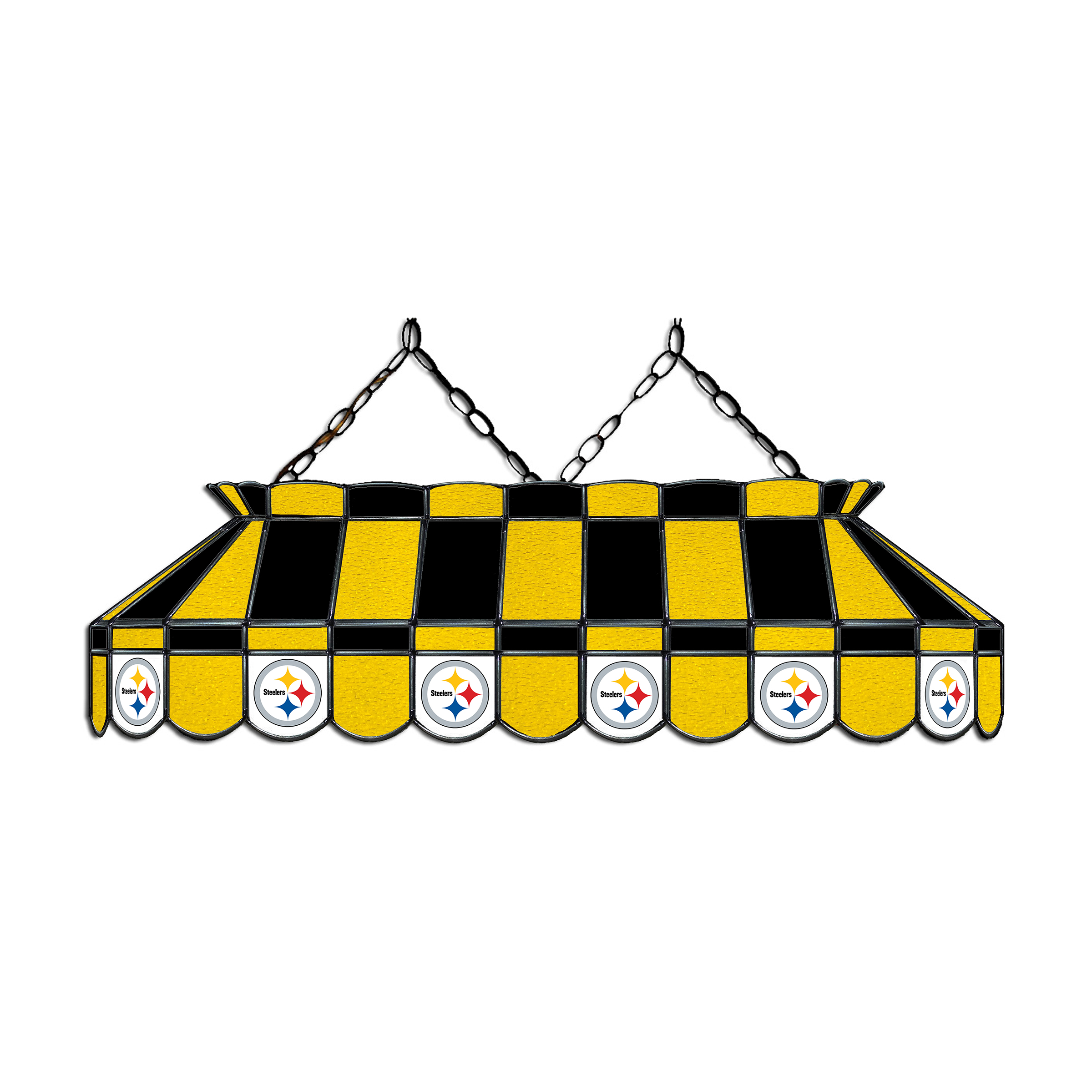 pittsburgh steelers 40 inch stained glass billiard lamp