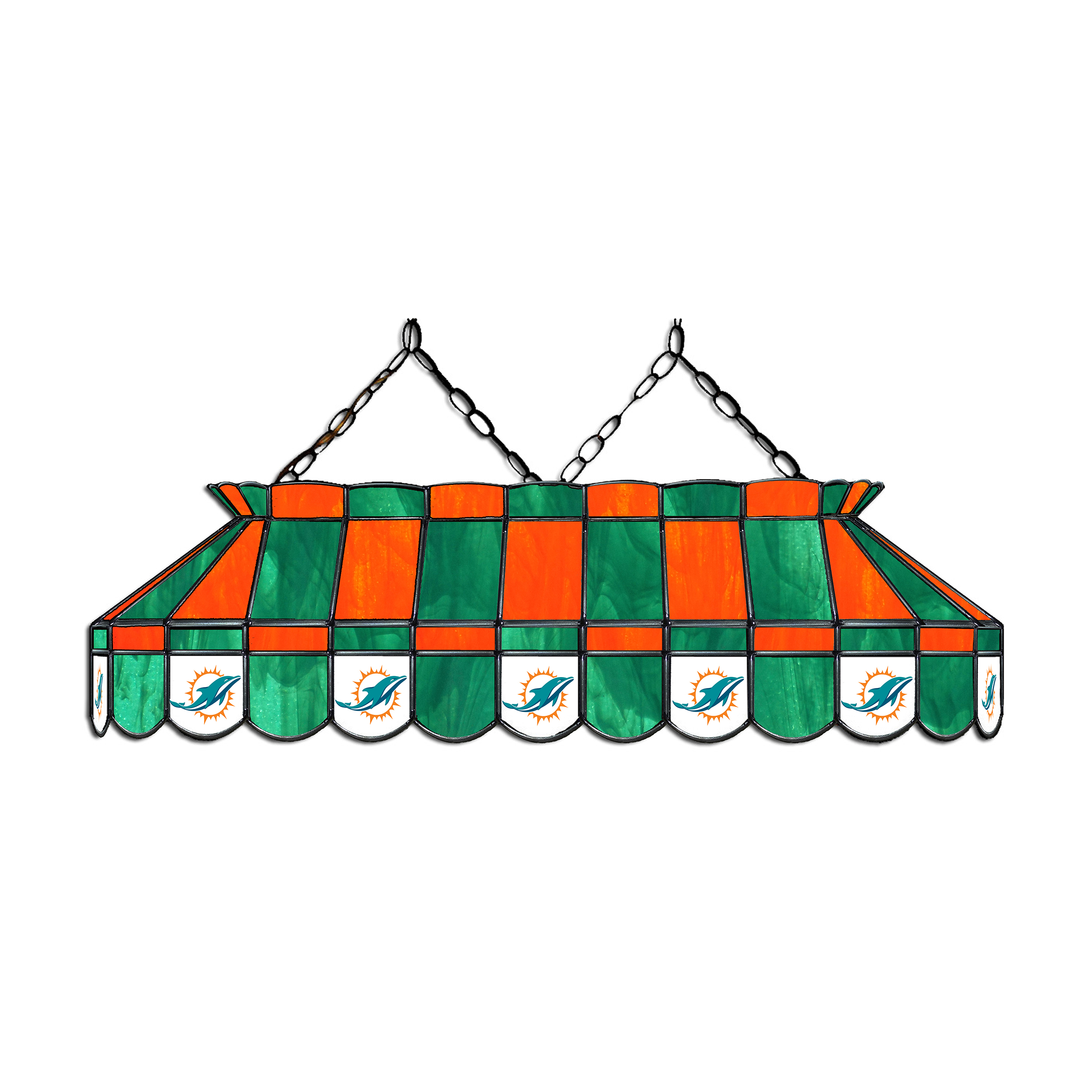miami dolphins 40 inch stained glass billiard lamp