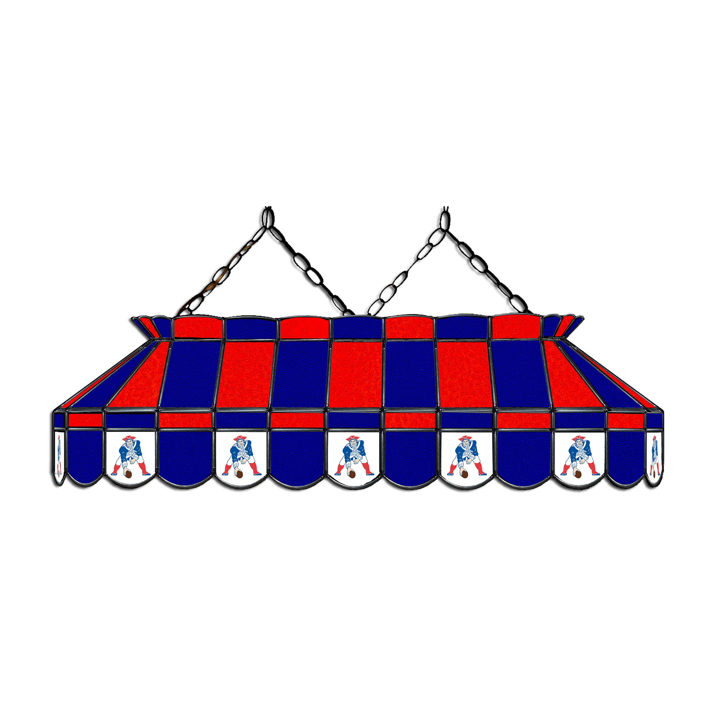 vintage patriots stained glass 40 inch billiard lamp