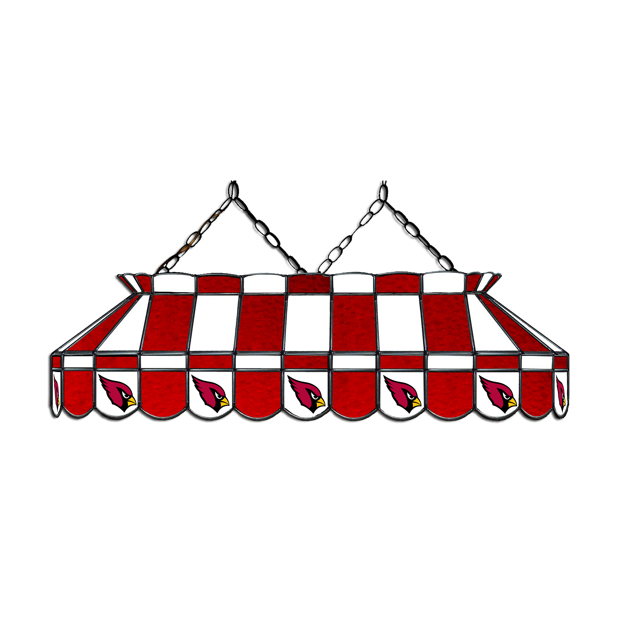 arizona cardinals 40 inch stained glass billiard lamp