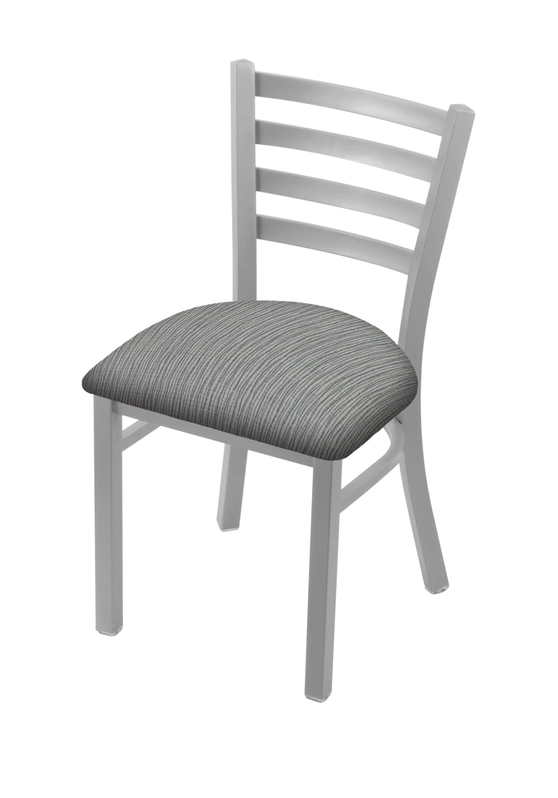 18-Inch Ladder Back Chair with Steel Frame, Anodized Nickel Finish, and Graph Alpine Seat 5 18-Inch Ladder Back Chair with Steel Frame, Anodized Nickel Finish, and Graph Alpine Seat