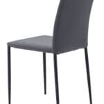 Gray Tufted Dining Chair with Steel Base and Diamond Pattern (Set of 2) 17 Gray Tufted Dining Chair with Steel Base and Diamond Pattern (Set of 2)