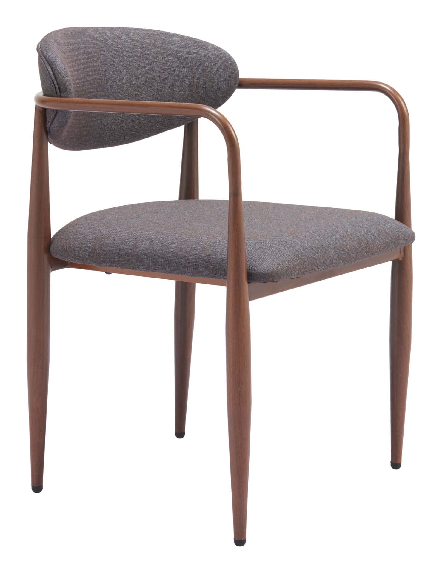 Industrial Steel Dining Chair with Performance Fabric Upholstery Truffle Gray (Set of 2) 8 Industrial Steel Dining Chair with Performance Fabric Upholstery Truffle Gray (Set of 2) - Image 8
