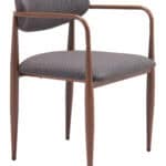 Industrial Steel Dining Chair with Performance Fabric Upholstery Truffle Gray (Set of 2) 17 Industrial Steel Dining Chair with Performance Fabric Upholstery Truffle Gray (Set of 2)