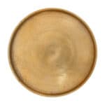 Round Antique Gold Accent Tables with Rimmed Top (Set of 2)