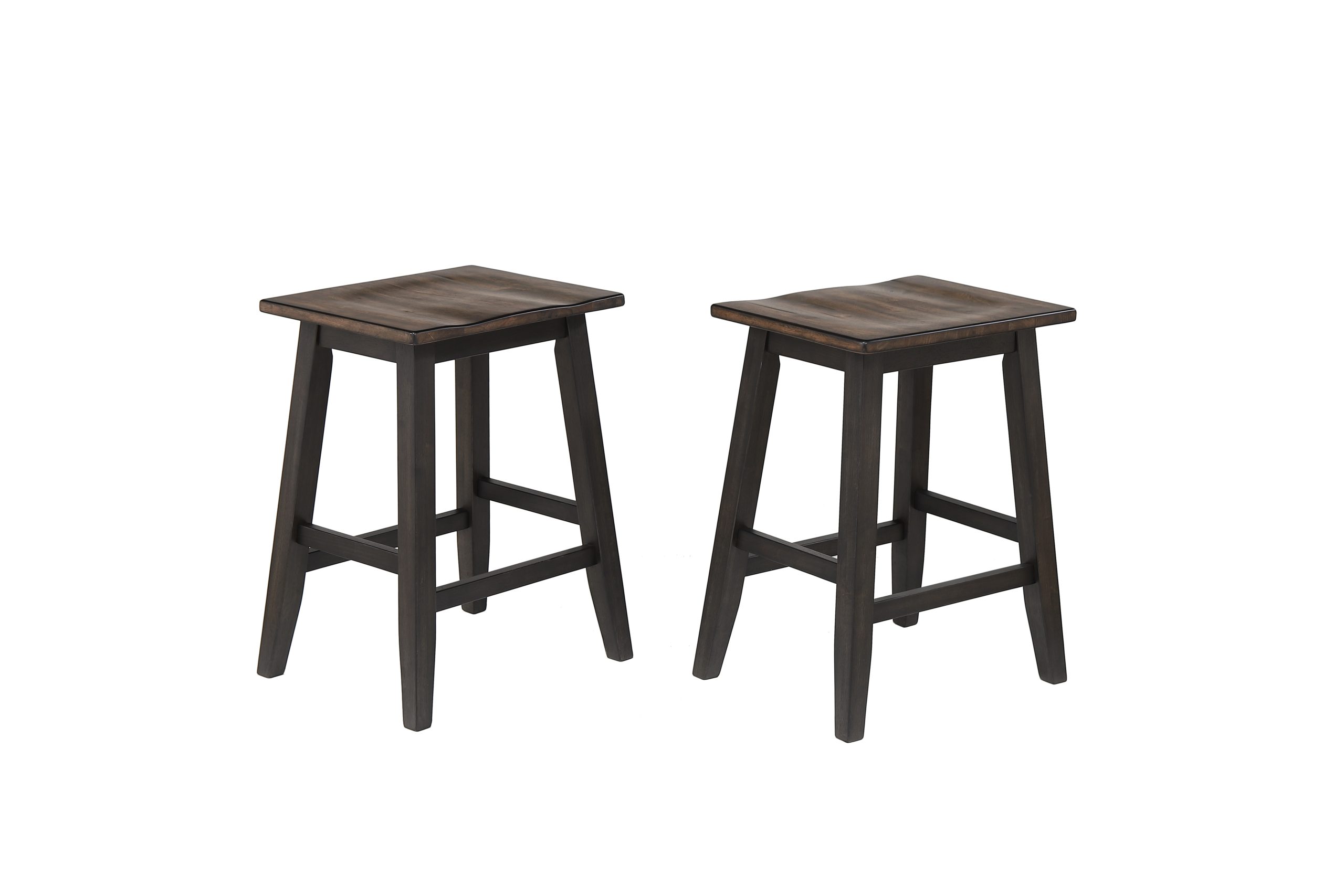 ashford 24-inch saddle stool with wood seat (pack of 2)