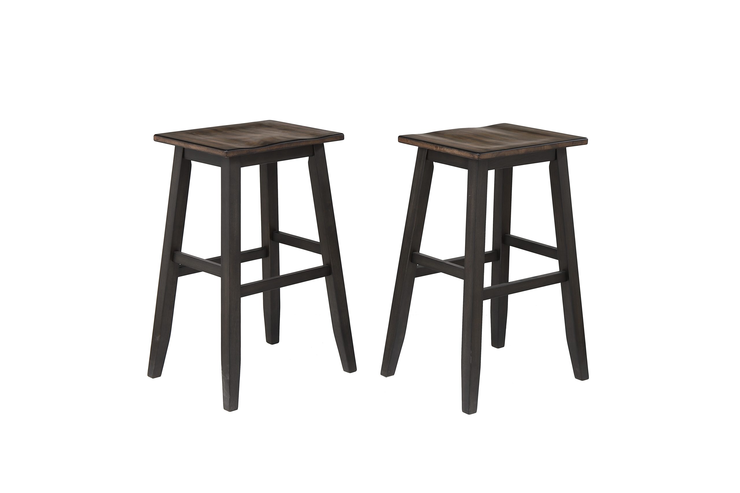 ashford 30-inch saddle stool with wood seat (pack of 2)
