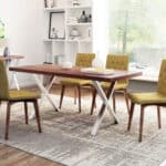 Mid-Century Modern Tufted Dining Chair Pea Green (Set of 2) 8 Mid-Century Modern Tufted Dining Chair Pea Green (Set of 2)