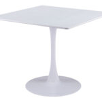 Modern Industrial Square Dining Table Neutral White Finish for 4 8 Modern Industrial Square Dining Table Neutral White Finish for 4