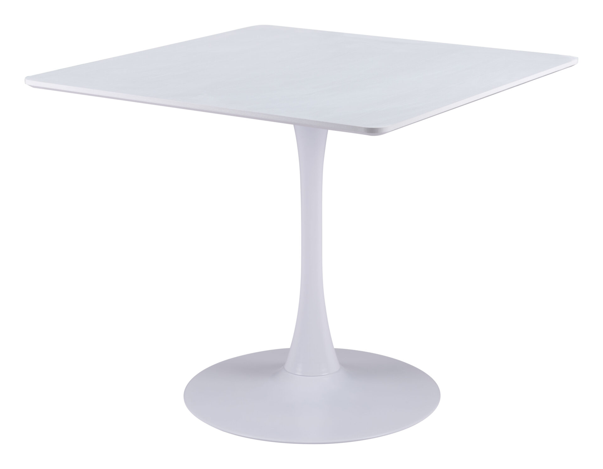 Modern Industrial Square Dining Table Neutral White Finish for 4 2 Modern Industrial Square Dining Table Neutral White Finish for 4 - Image 2