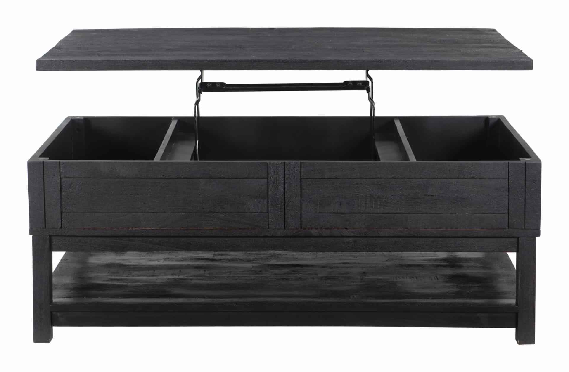 Acacia Lift Top Coffee Table with Hidden Storage and Caster Wheels 7 Acacia Lift Top Coffee Table with Hidden Storage and Caster Wheels - Image 7