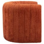 Burnt Orange Sherpa Accent Chair with Steel Frame and Armrests 9 Burnt Orange Sherpa Accent Chair with Steel Frame and Armrests