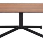 Adjustable Height Coffee Table with Laminate Top and Steel Base