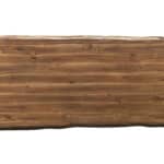 Live Edge Solid Acacia Wood Dining Table Light Walnut Rustic