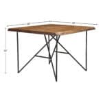 Light Walnut Live Edge Acacia Wood Pub Table with Metal Legs