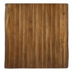 Light Walnut Live Edge Acacia Wood Pub Table with Metal Legs