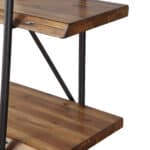 Live Edge Acacia Wood Bookshelf Light Walnut Rustic Industrial 4 Shelves