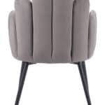 Velvet Dining Chair with Steel Frame and Armrest Support (Set of 2) 15 Velvet Dining Chair with Steel Frame and Armrest Support (Set of 2)