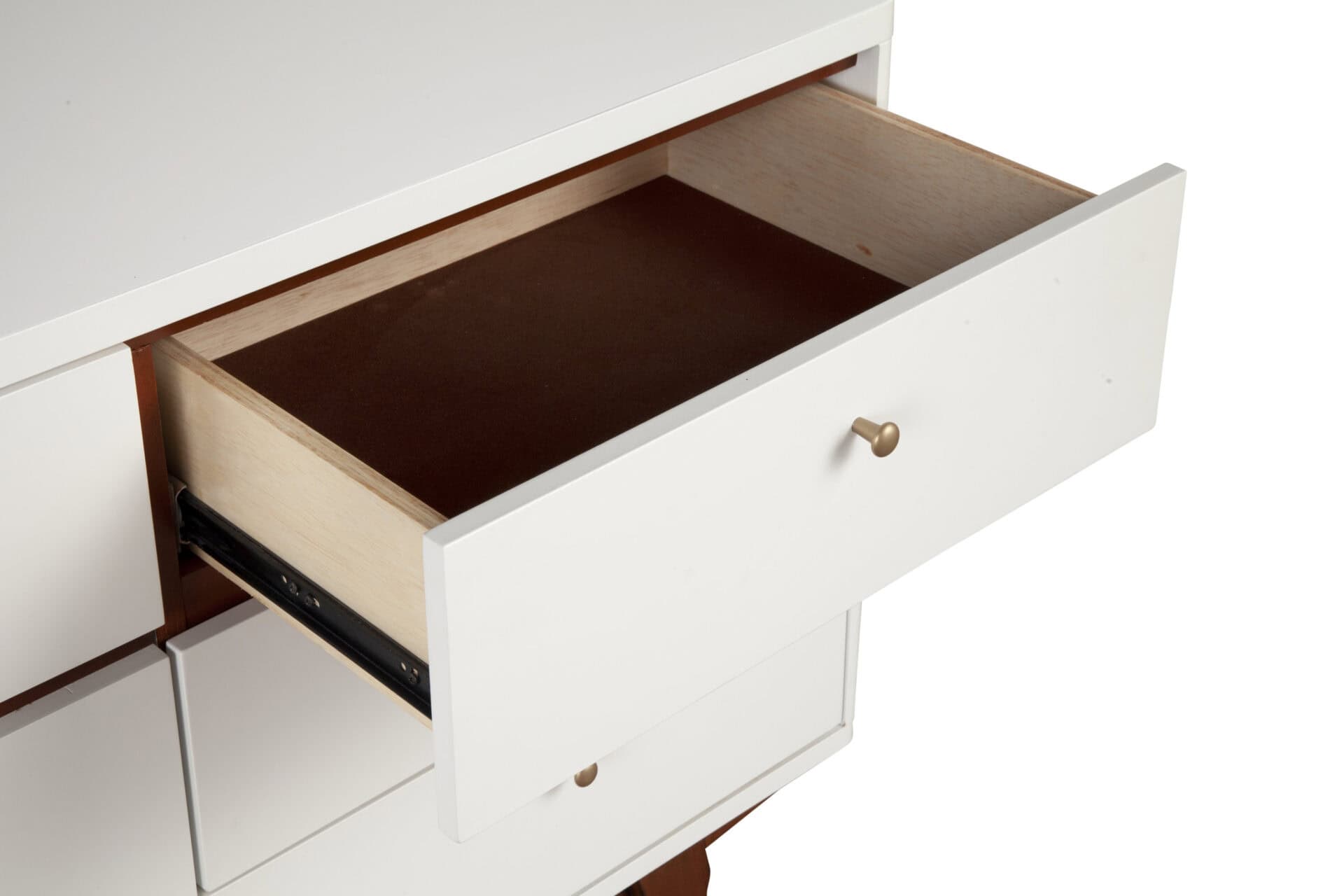 White Mahogany TV Console with Acorn Accents and Storage 6 White Mahogany TV Console with Acorn Accents and Storage - Image 6