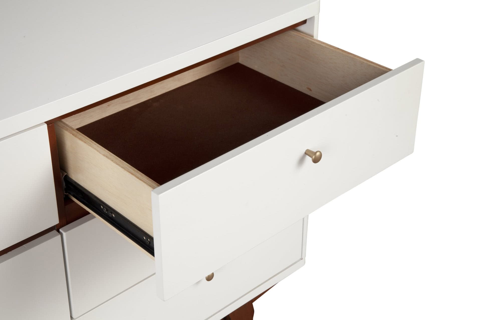 White Mahogany TV Console with Acorn Accents and Storage 16 White Mahogany TV Console with Acorn Accents and Storage