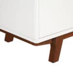 White Mahogany TV Console with Acorn Accents and Storage 18 White Mahogany TV Console with Acorn Accents and Storage