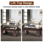 Lift Top Coffee Table with Hidden Storage and Adjustable Height 21 Lift Top Coffee Table with Hidden Storage and Adjustable Height