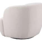 Ivory Shearling Style Swivel Chair with Armrest Support 17 Ivory Shearling Style Swivel Chair with Armrest Support